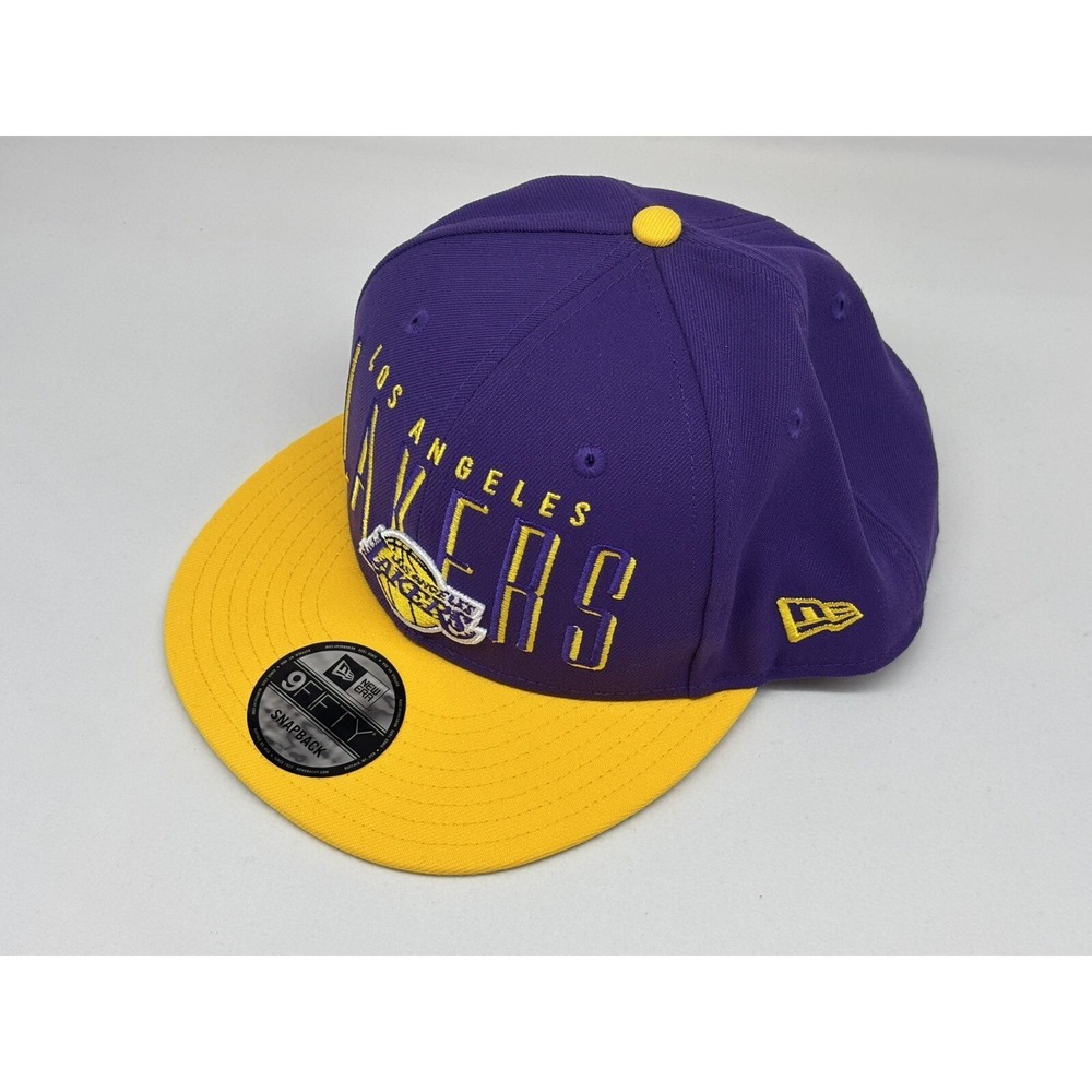 New Era Los Angeles Lakers 2-Tone Headline 9Fifty Adjustable Snapback Hat NWT